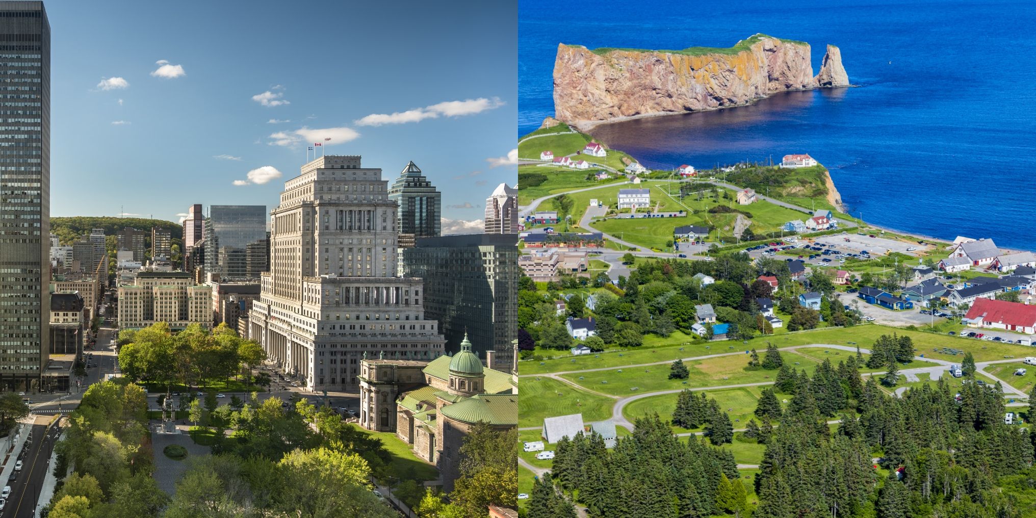 Ville de Montréal et Rocher Percé