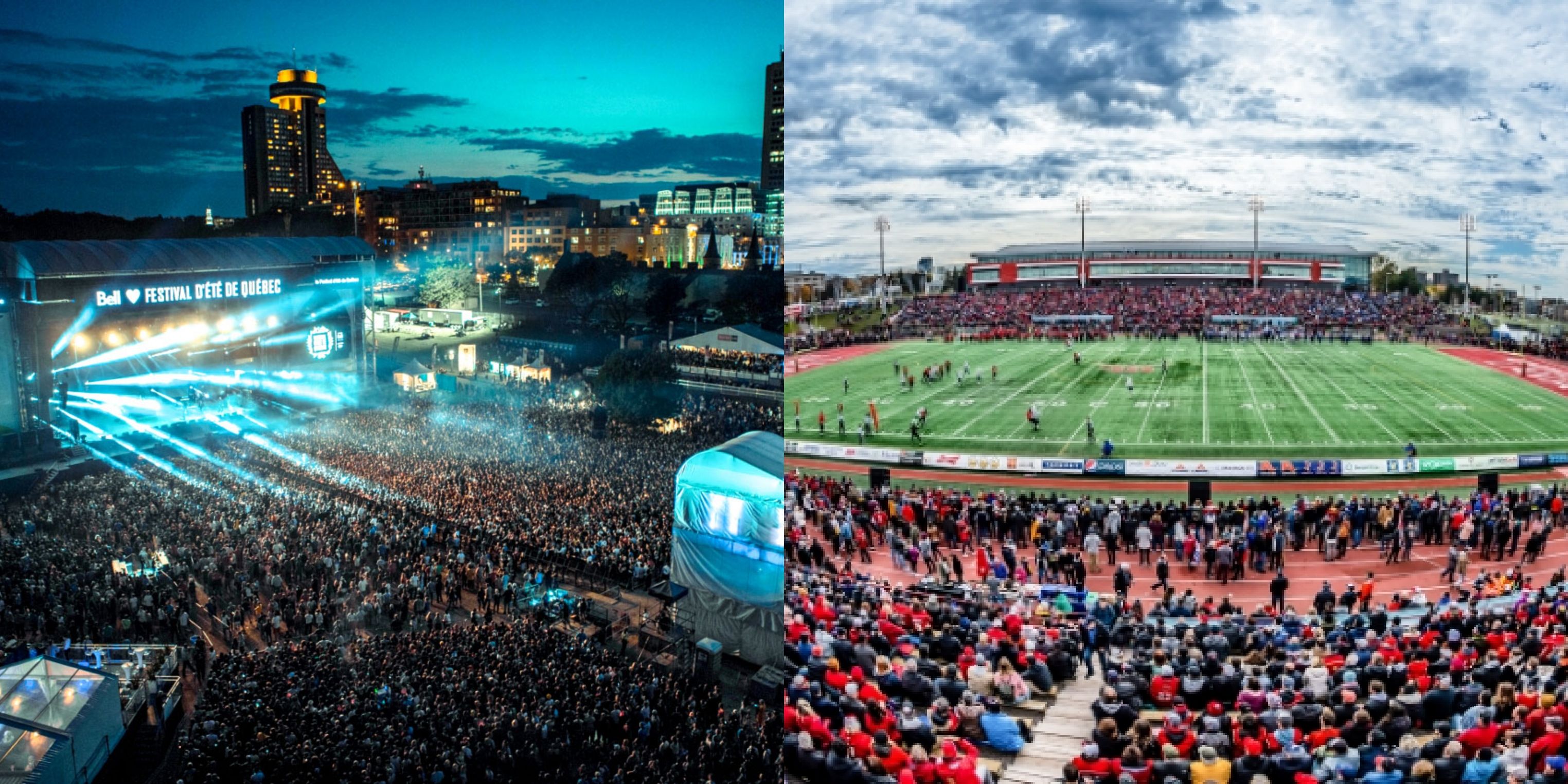 Images du Festival d'été et d'une partie de football du Rouge et Or