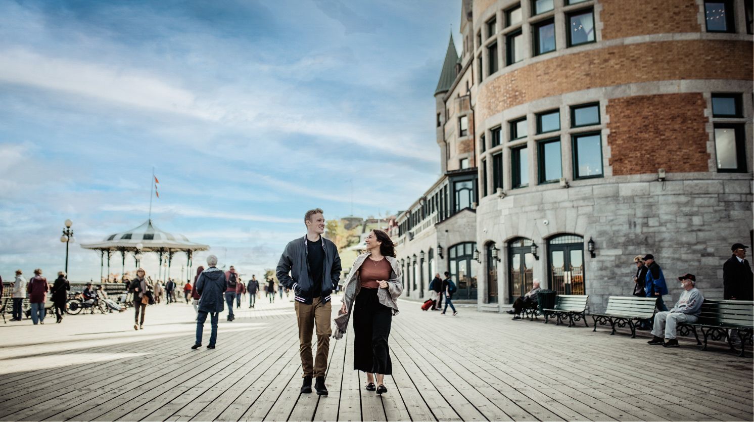 Terrasse Dufferin en face du Château Frontenac